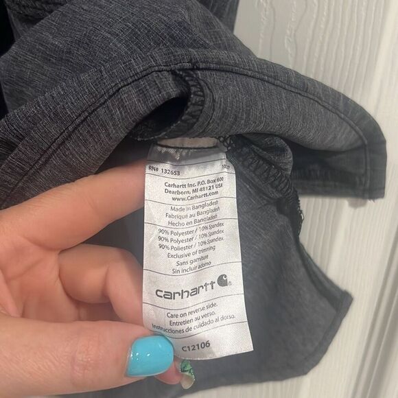 ✨HP✨Carhartt Women's Multi-Pocket V-Neck Medical Scrub Grey Sz XL Top✨ - Picture 8 of 8